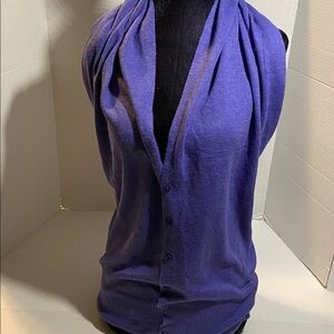 Purple Buttoned Women's Shawl to Vest Garment NWT